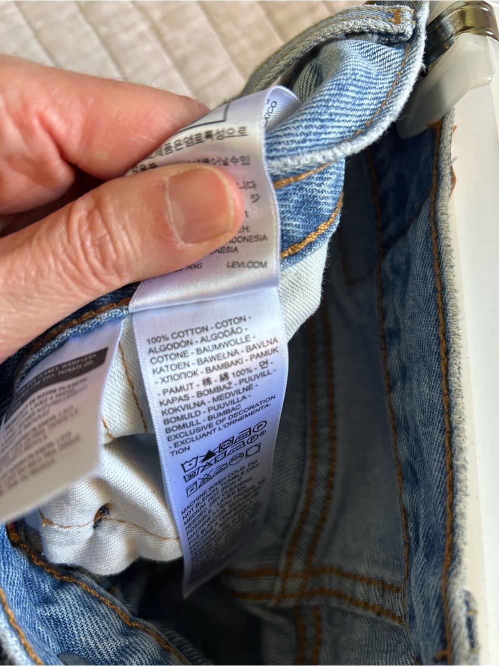 Levi’s 578 light med wash 100% cotton loose baggy 90’s jeans 29” unisex - Picture 10 of 14